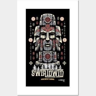 Old Gods Slavic Polish Rune Totem of Swiatowid Posters and Art